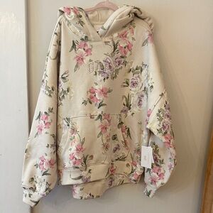 Gap x LoveShackFancy girls floral hoodie size M